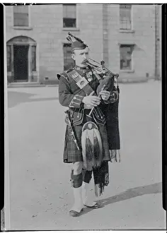 Portrait of Scottish Bagpipe Player