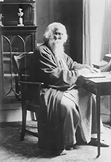 Philosophy Prints: Portrait of Sir Rabindranath Tagore