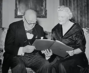 Portrait of Sir Winston Churchill and Wife