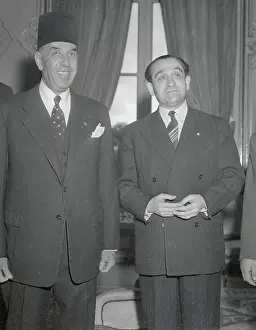 Portrait of Tahar Ben Ammar and Mendes-France