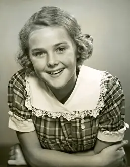 Portrait of teenage girl indoor