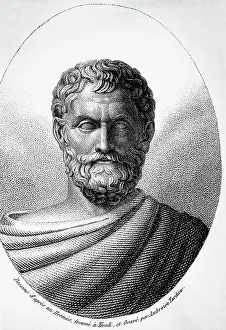 Mathematics Prints: Portrait of Thales of Miletus by Ambrose Tardieu