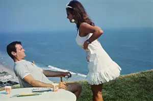 Malibu Prints: Portrait of Tony Curtis and Claudia Cardinale