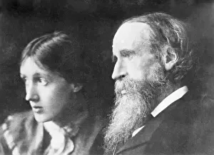 Portrait of Virginia Woolf and Sir Leslie Stephen