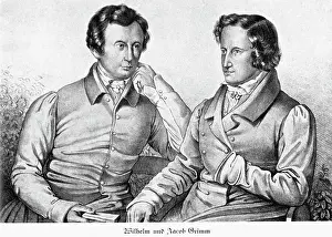 Writer Prints: Portrait of Wilhelm and Jacob Grimm