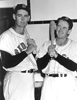 Ted Williams Prints: Portrait Of Williams & Tebbetts