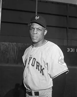 Portrait of Willie Mays Posing in Uniform