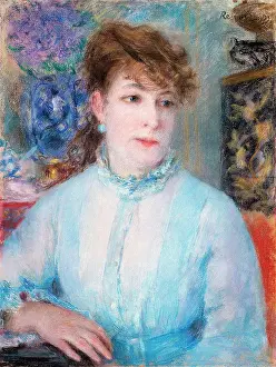 Blouse Prints: Portrait of a Woman, 1877. Artist: Pierre-Auguste Renoir