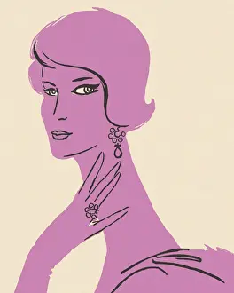 Earring Prints: Portrait of a Woman