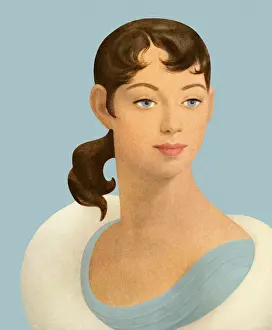 Hairdo Prints: Portrait of a Woman