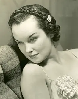 Portrait of woman in evening wear