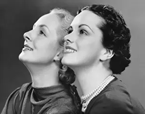 Portrait of two women indoor
