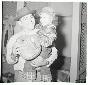 Portrait of Yogi Berra with Son