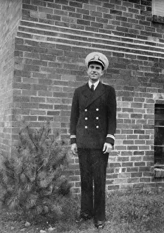 Portrait of Young Richard Nixon in His Navy Uniform