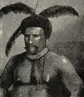 Portrait of Zulu King Cetewayo