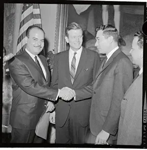 Portraits of Efren Ramirez, John Lindsay and Herman Badillo