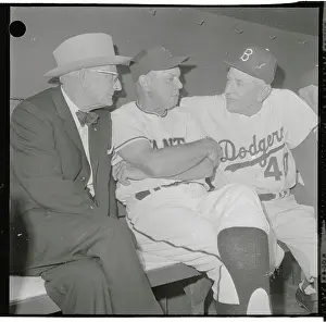 Portraits of Bill McKechnie, Bill Terry, and Casey Stengel