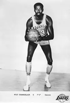 Posed Action Shot of Wilt Chamberlain