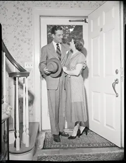 Suburb Prints: Posed Photo of Domestic Bliss, 1950