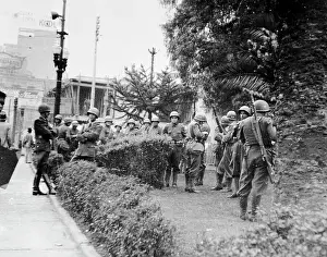 Positioned Colombian Troops After Political Riots