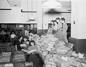 Post Office Prints: Post Office Employees Sort Packages