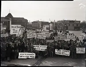 Postal Service Prints: Postal Workers Assemble Before March
