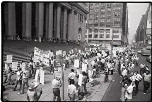 Post Office Prints: Postal Workers March by Post Office