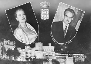 Monaco Prints: Postcard of Monaco's Royals