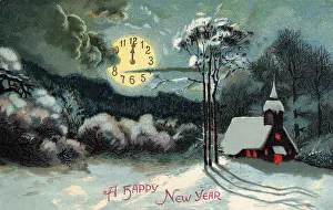 Postcard Reads A Happy New Year