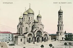 Warsaw Prints: Postcard Showing Warsaw Cathedral