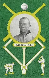 Postcard Of Ty Cobb