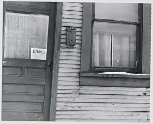 Quarantine Prints: Posted Contagious Disease Warning Sign on House