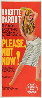 Prints of Movie poster advertises the Australian release of Please Not Now (also known as La Bride Sur le Cou!'), directed by Roger Vadim and starring Brigitte Bardot, 1961 Iconic Movie Star Prints (1920s–1970s): Poster For Please Not Now