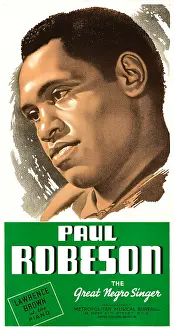 Framed Print : Poster Advertises Singer Paul Robeson Framed Print : Poster Advertises Singer Paul Robeson