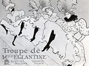 Henri De Toulouse Lautrec Prints: Poster With Dancing Ladies By Toulouse-L