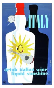Arc0010216 Prints: Poster, Drink Italian Wine, Liquid Sunshine!
