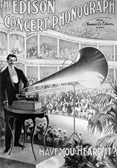 Audio Recording Prints: Poster For The Edison Concert Phonograph