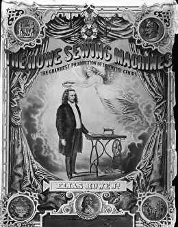Sewing Prints: Poster for Elias Howe's Sewing Machine