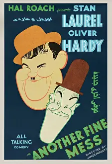 Prints of Movie poster advertises the Egyptian release of Another Fine Mess, starring Stan Laurel and Oliver Hardy, 1930. (Photo by John Kisch Archive/Getty Images) Timeless Comedy Icons: Classic Moments from the Legendary Duo: Poster For Another Fine Mess