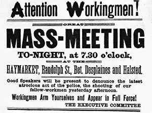 Meeting Prints: Poster for Haymarket Mass Meeting