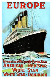 Arc0010216 Prints: Poster For International Mercantile Marine Lines