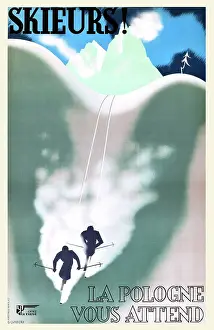 Arc0010216 Prints: Poster, Skieurs! La Pologne Vous Attend