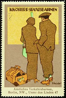 Railroads Prints: Poster stamp Austrian State Railways