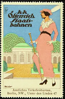 Railroads Prints: Poster stamp Austrian State Railways