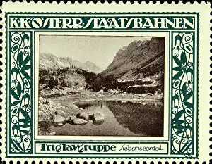 Lakes Prints: Poster stamp Austrian State Railways