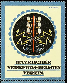 Advertising Label Prints: Poster stamp Bayrischer Verkehrs-Beamten Verein