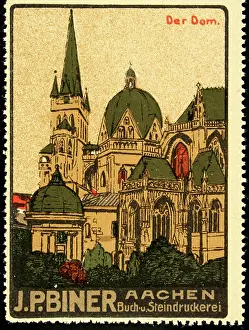 Churches Prints: Poster stamp Biner Aachen