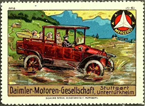 Motors Prints: Poster stamp Daimler-Motoren-Gesellschaft Stuttgart
