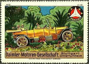 Motors Prints: Poster stamp Daimler-Motoren-Gesellschaft Stuttgart