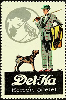 Boots Prints: Poster stamp Delka men's boots